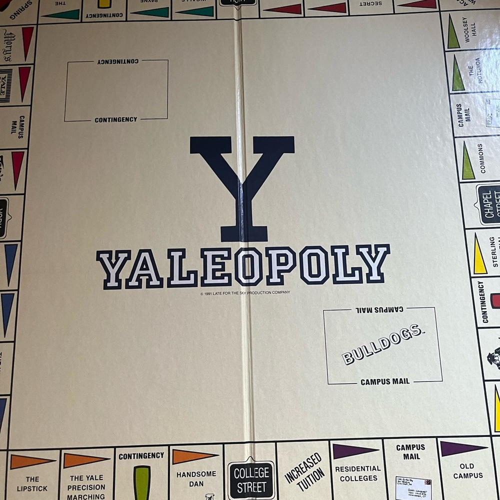 Vintage Yale monopoly game